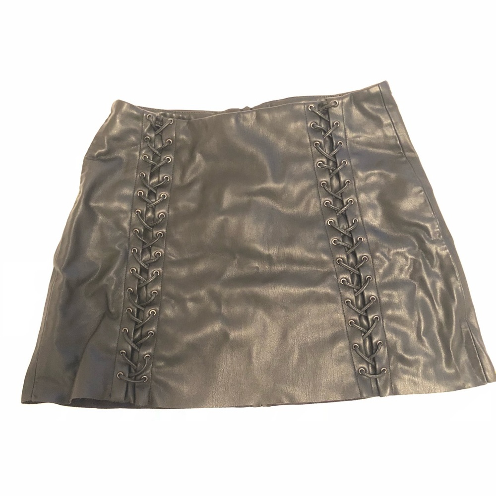 Faux leather skirt from Zara